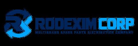 Rodexim Corp logo - multibrand spare parts distribution company with blue circular arrow design